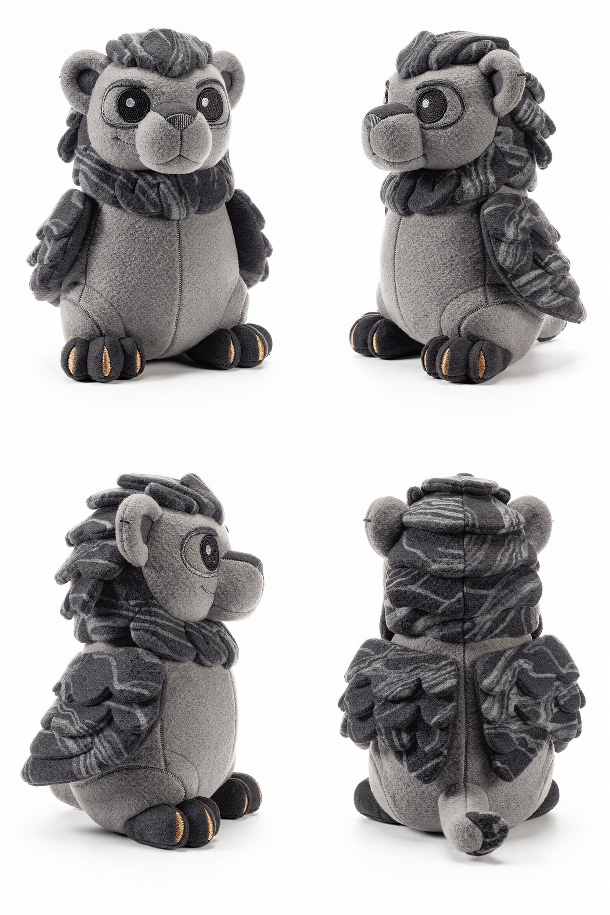 Ashwing Sentinel - Adorable plush monster illustration
