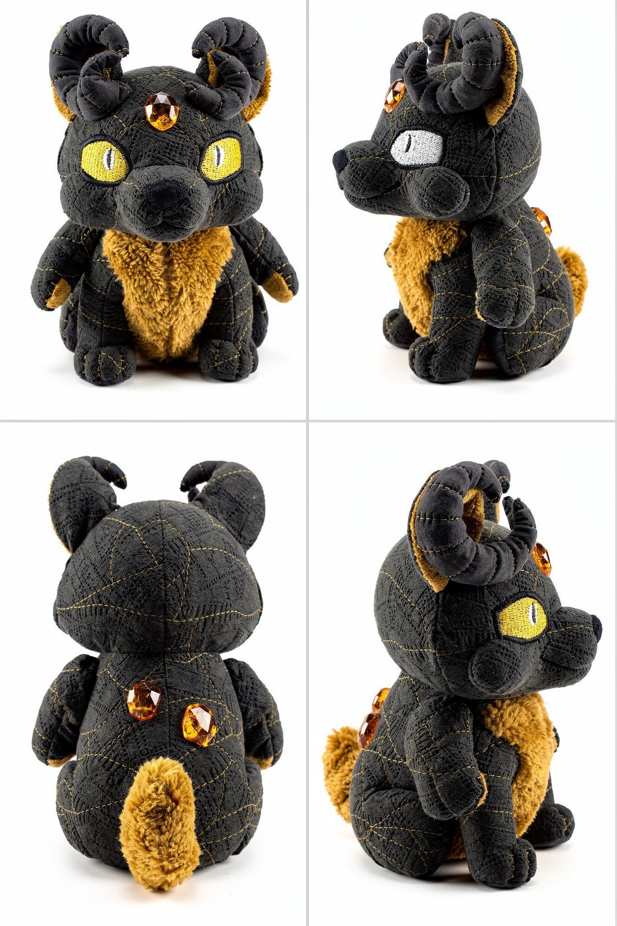 Aurelith Hound - Adorable plush monster illustration