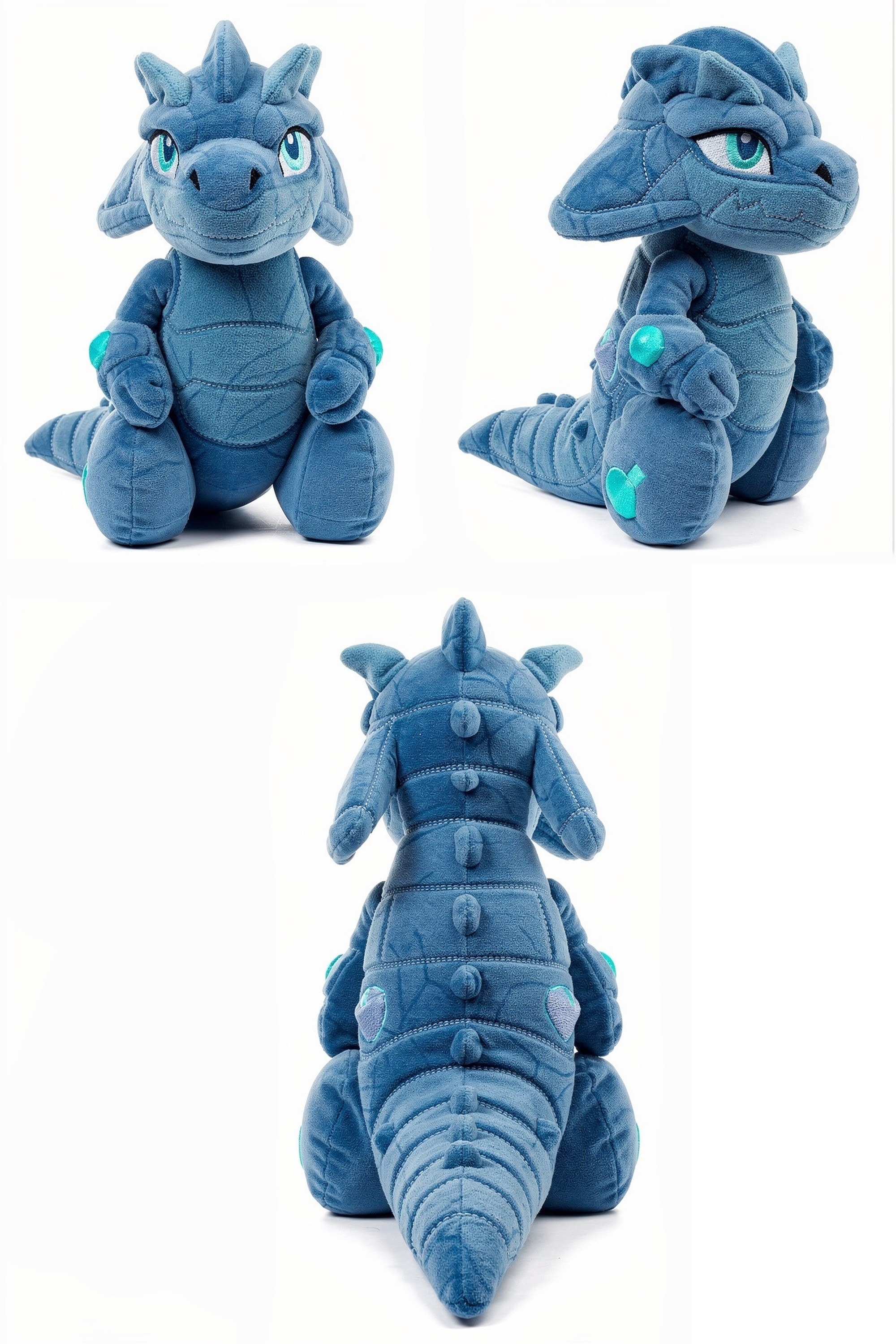 Azurite Segmented - Adorable plush monster illustration