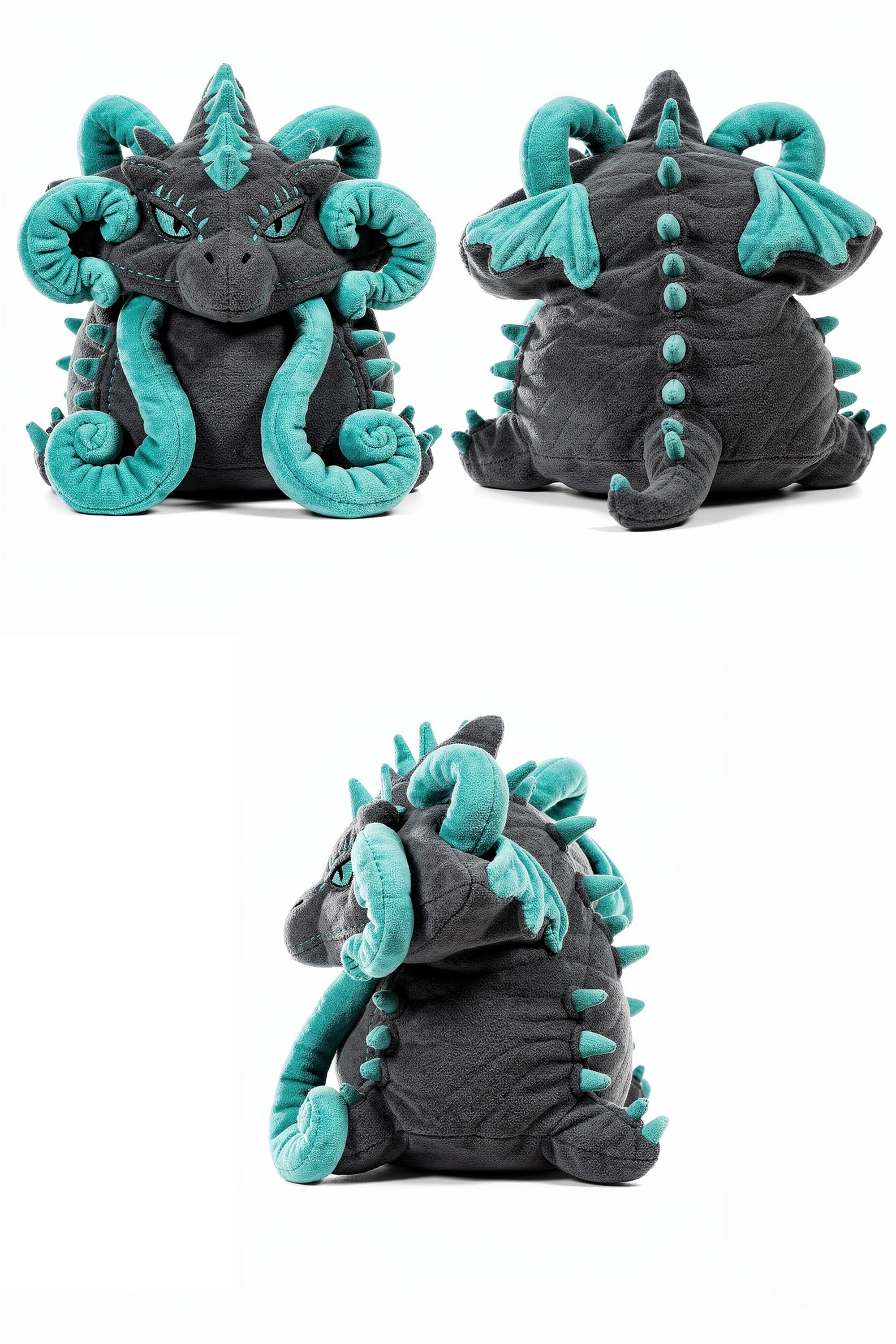 Barbtide Wyvern - Adorable plush monster illustration