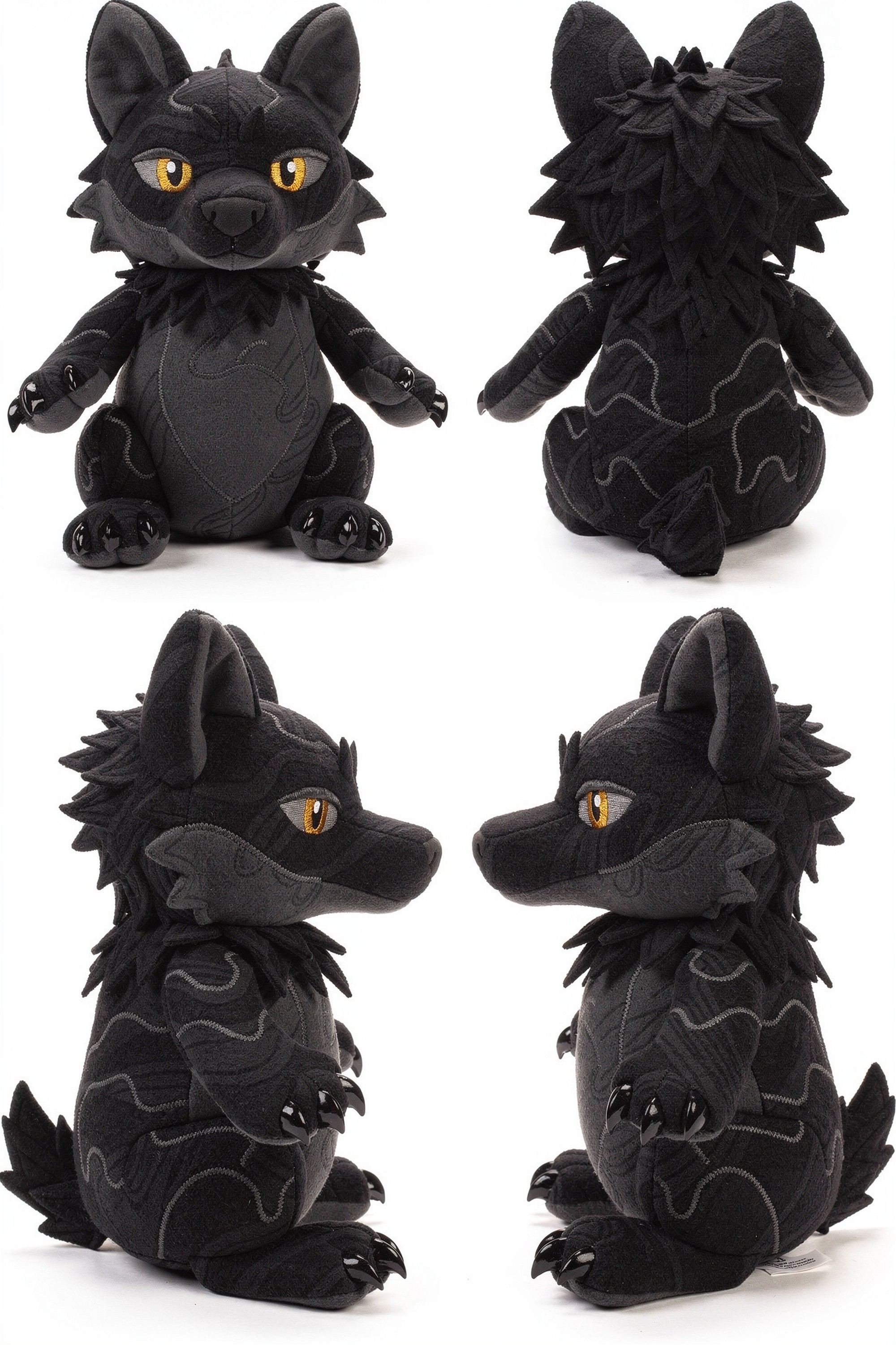 Blackthorn Wraith - Adorable plush monster illustration