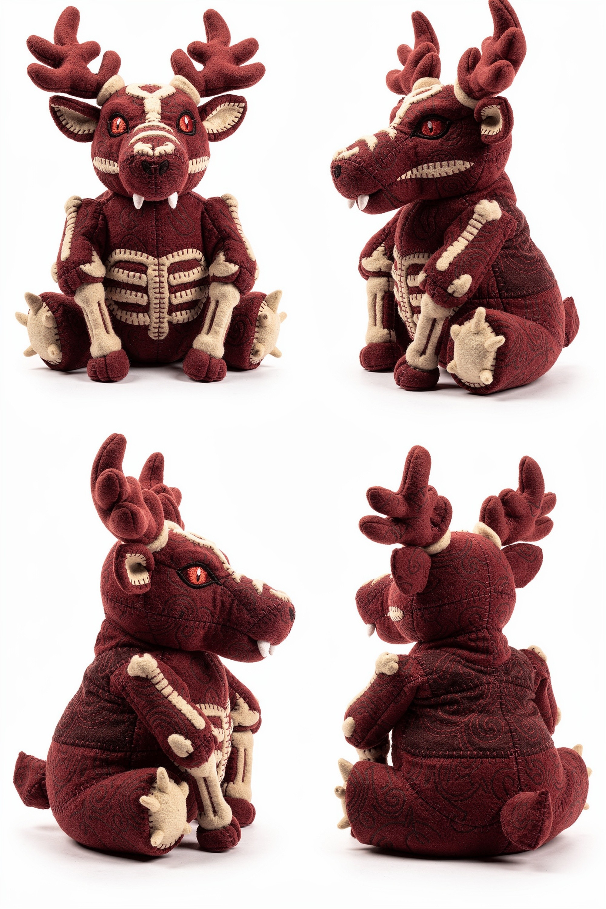Bonelight Stag - Adorable plush monster illustration