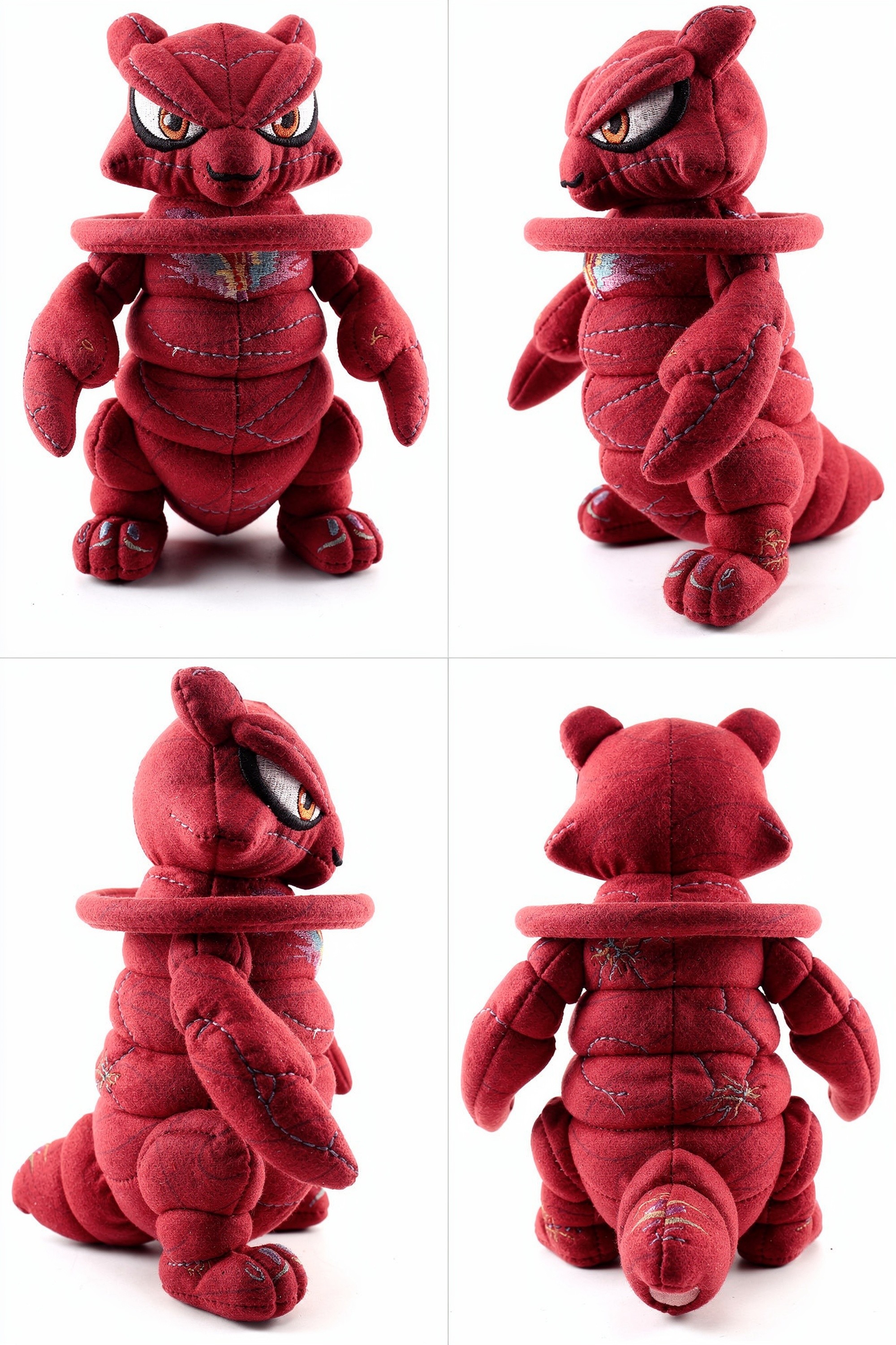 Crimson Locuarch - Adorable plush monster illustration