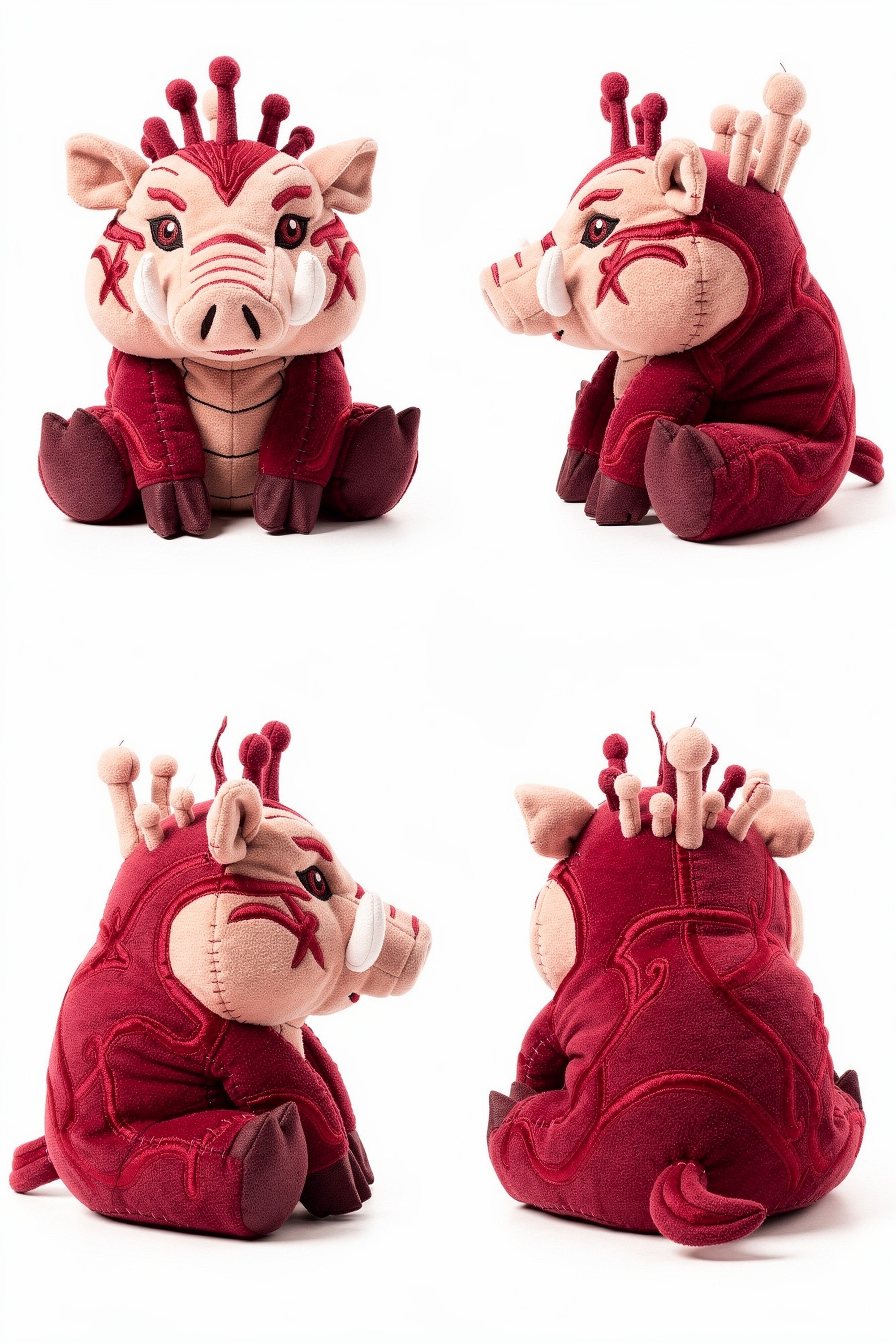 Crimson Myconyx - Adorable plush monster illustration