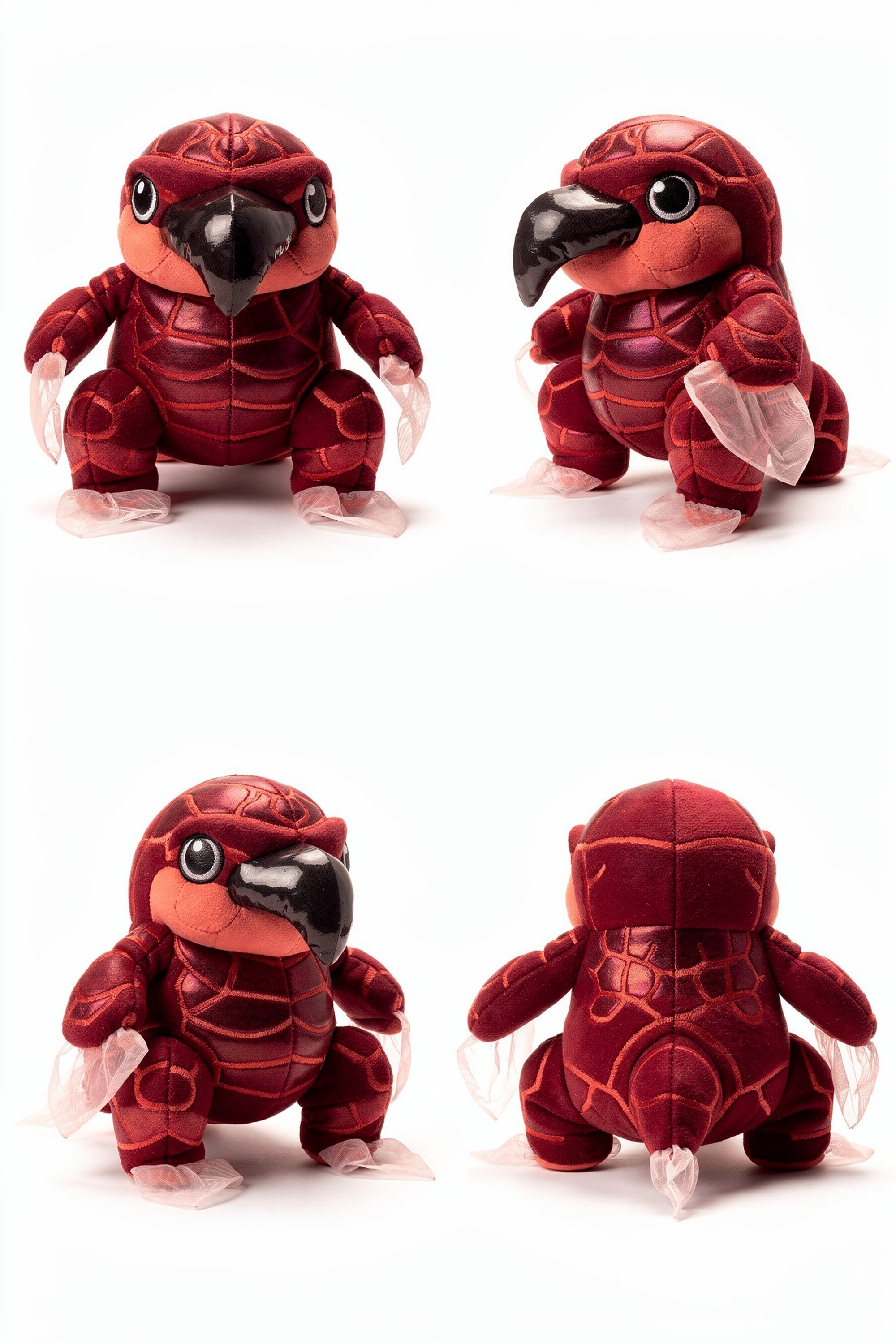 Crimson Phylarch - Adorable plush monster illustration