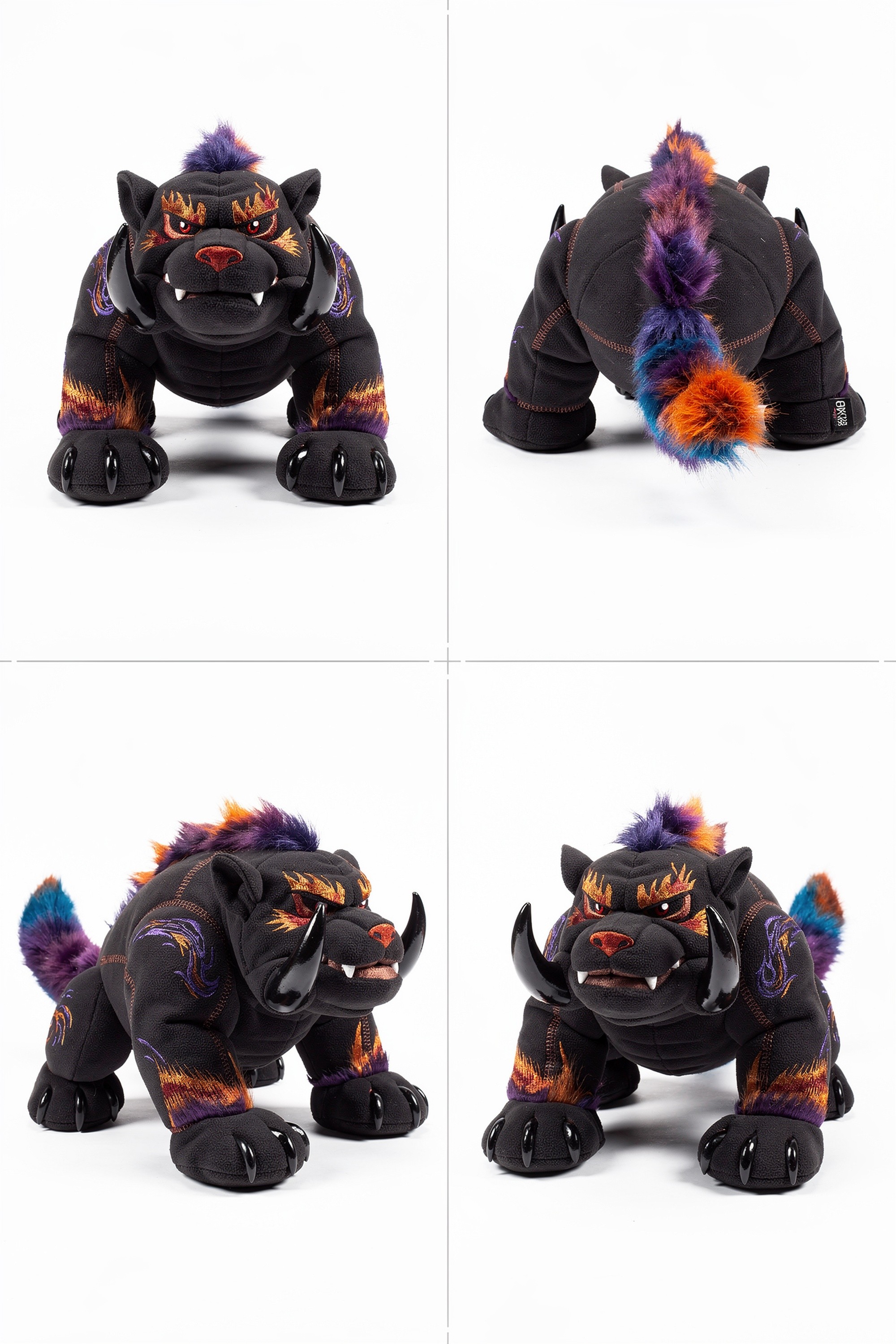 Emberfang Sovereign - Adorable plush monster illustration