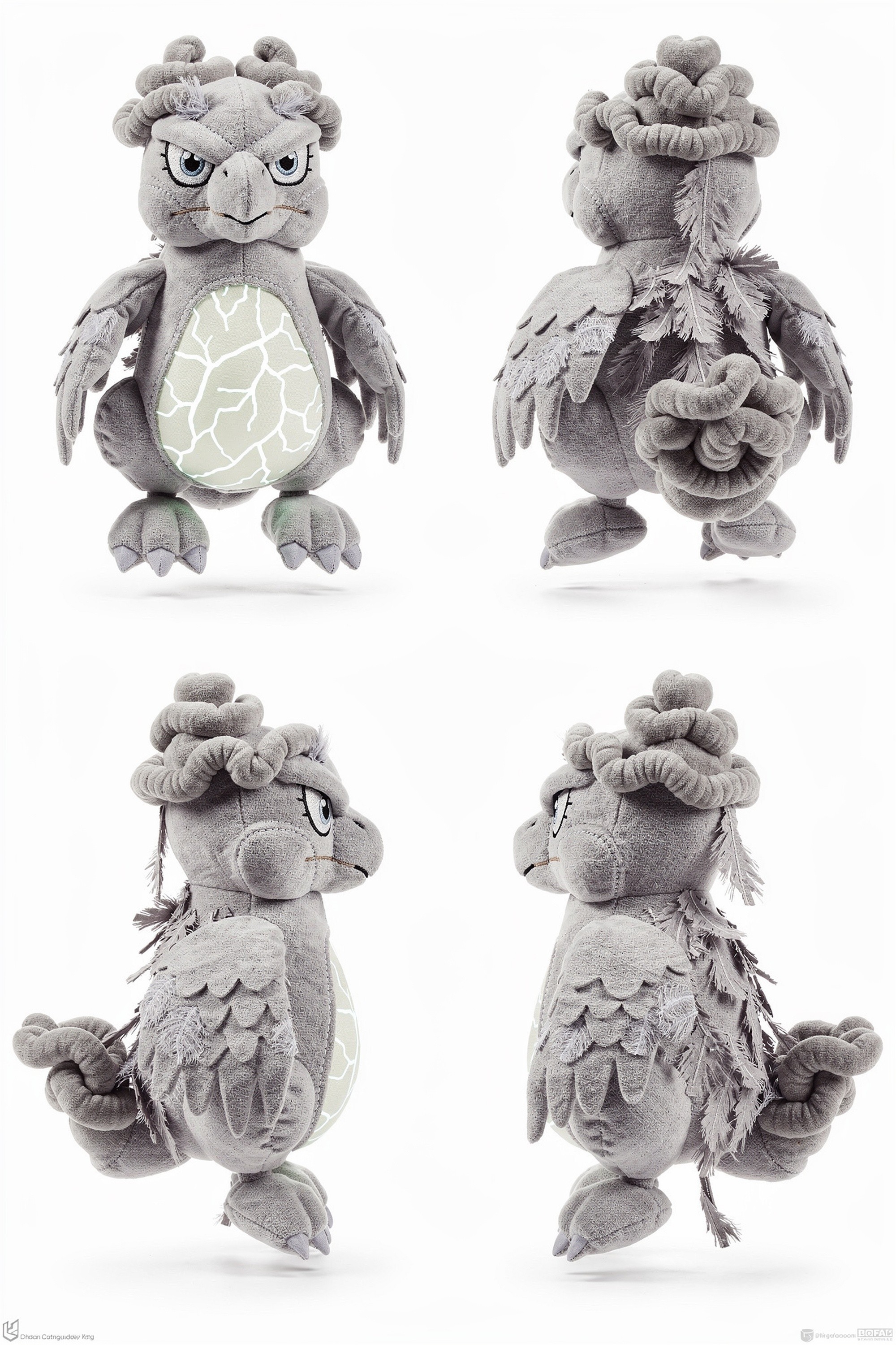 Fledgling Ravager - Adorable plush monster illustration