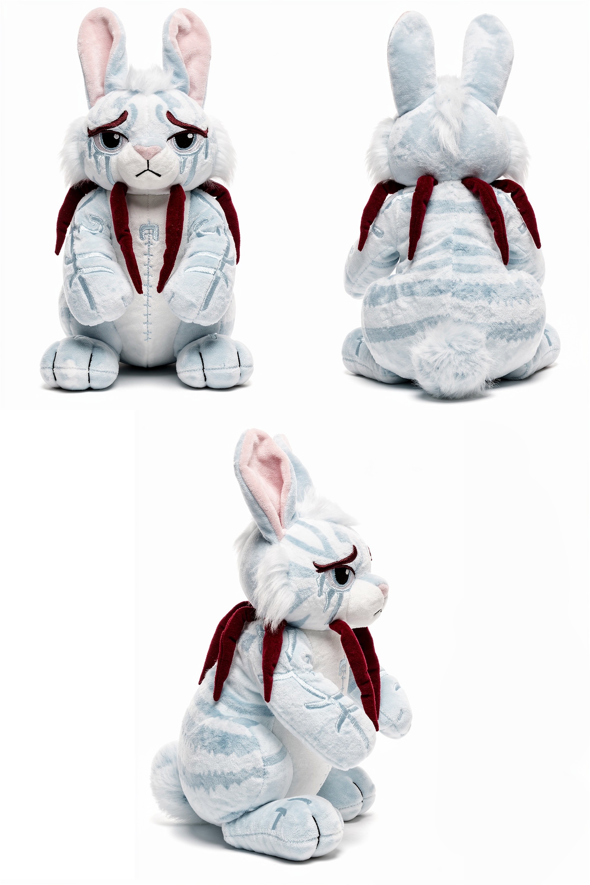 Frostwhisker Sorrow - Adorable plush monster illustration