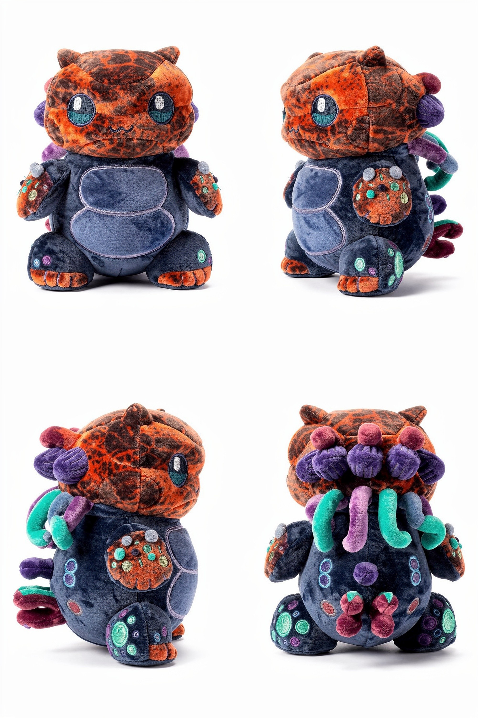 Magmycelium Tyrant - Adorable plush monster illustration