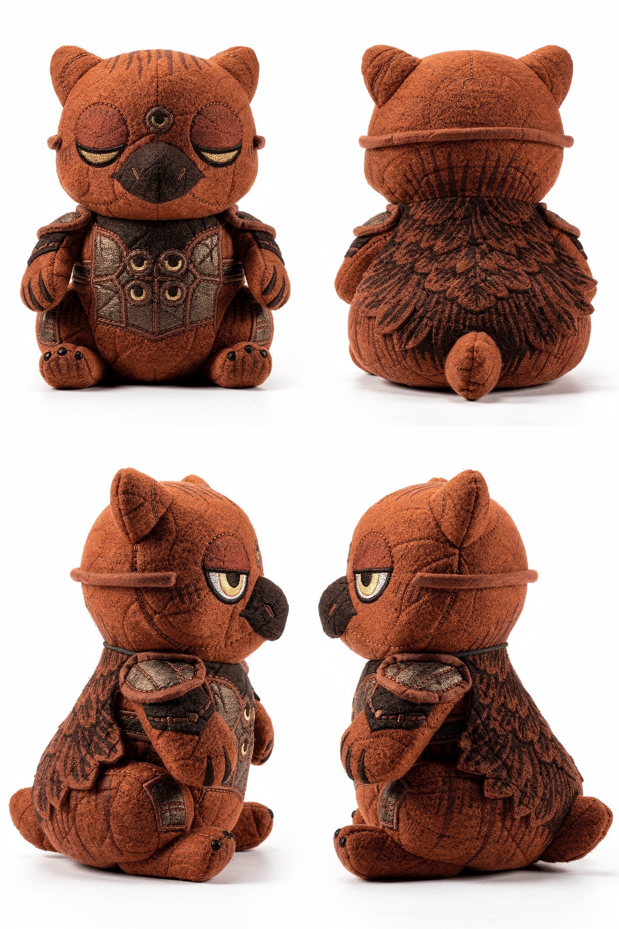 Rust Slumber - Adorable plush monster illustration