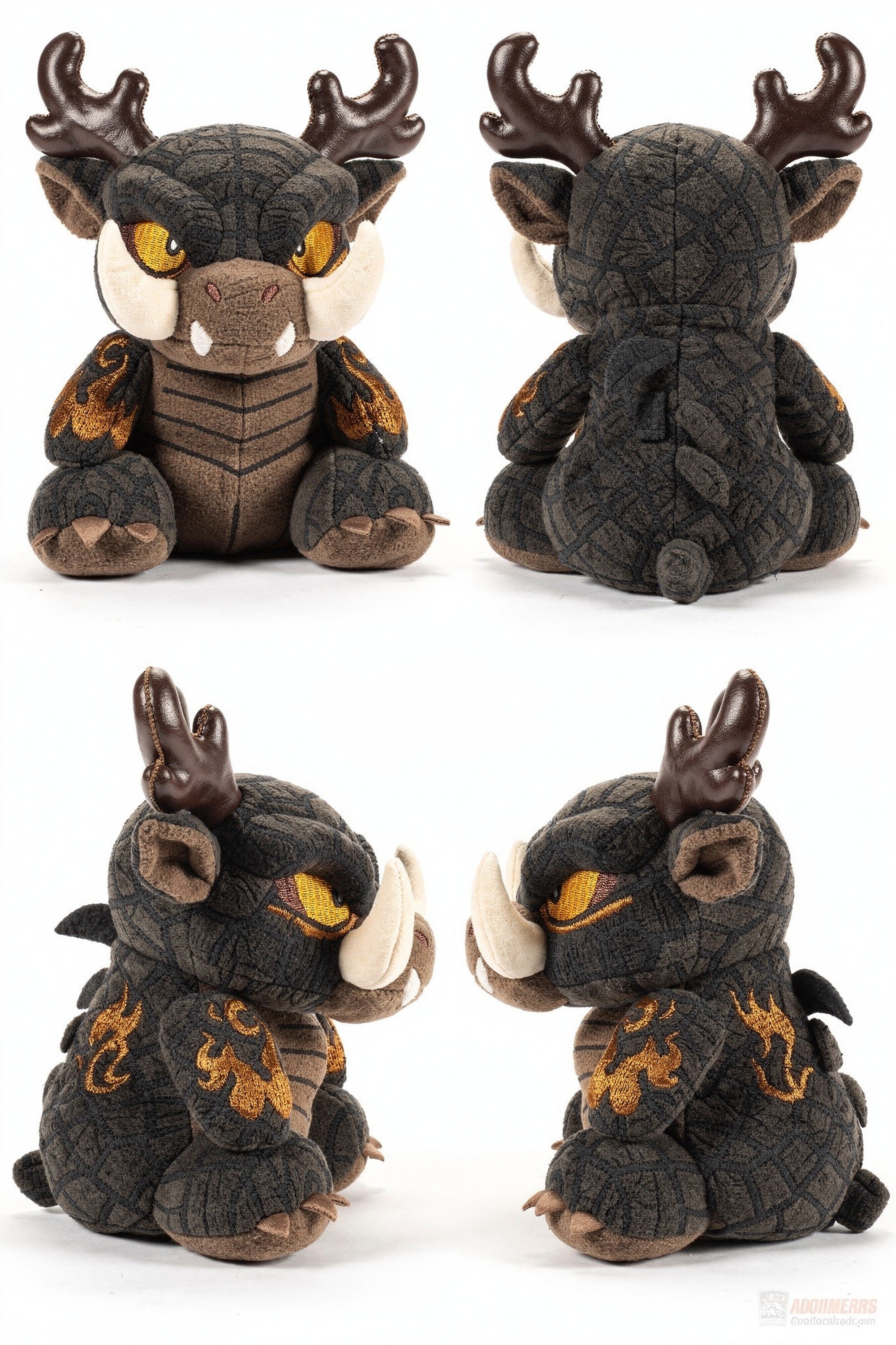 Scorchsalamander - Adorable plush monster illustration