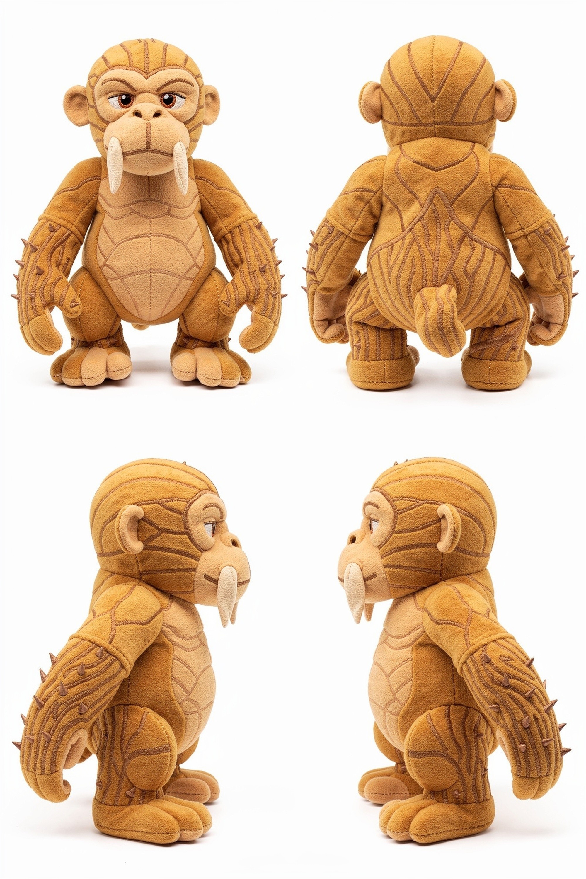 Thornback Simian - Adorable plush monster illustration