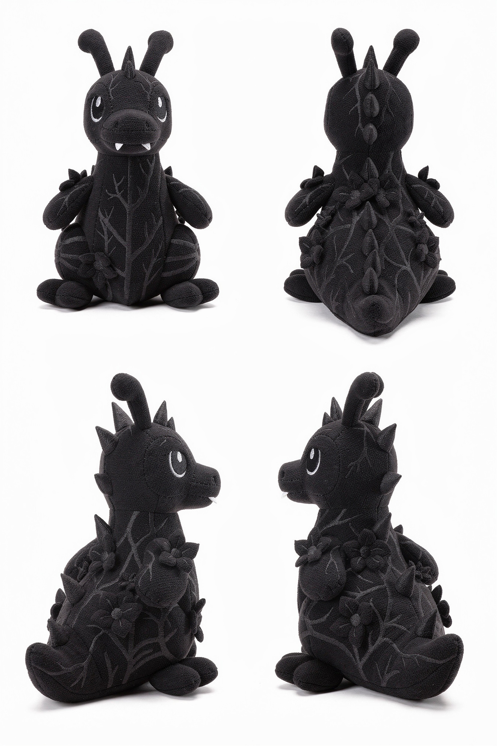 Thornweep Drake - Adorable plush monster illustration