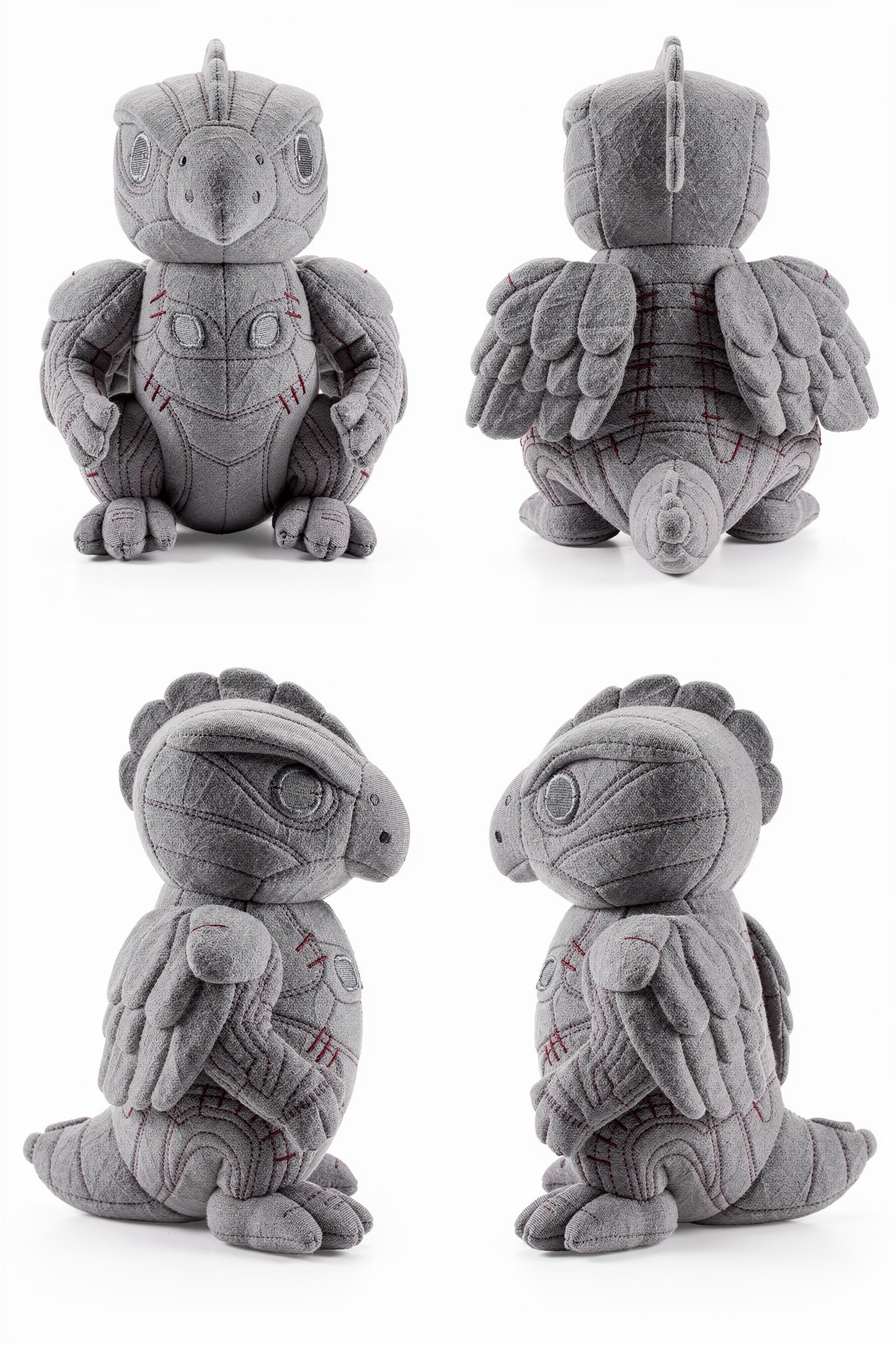 Veilstitch Raptor - Adorable plush monster illustration