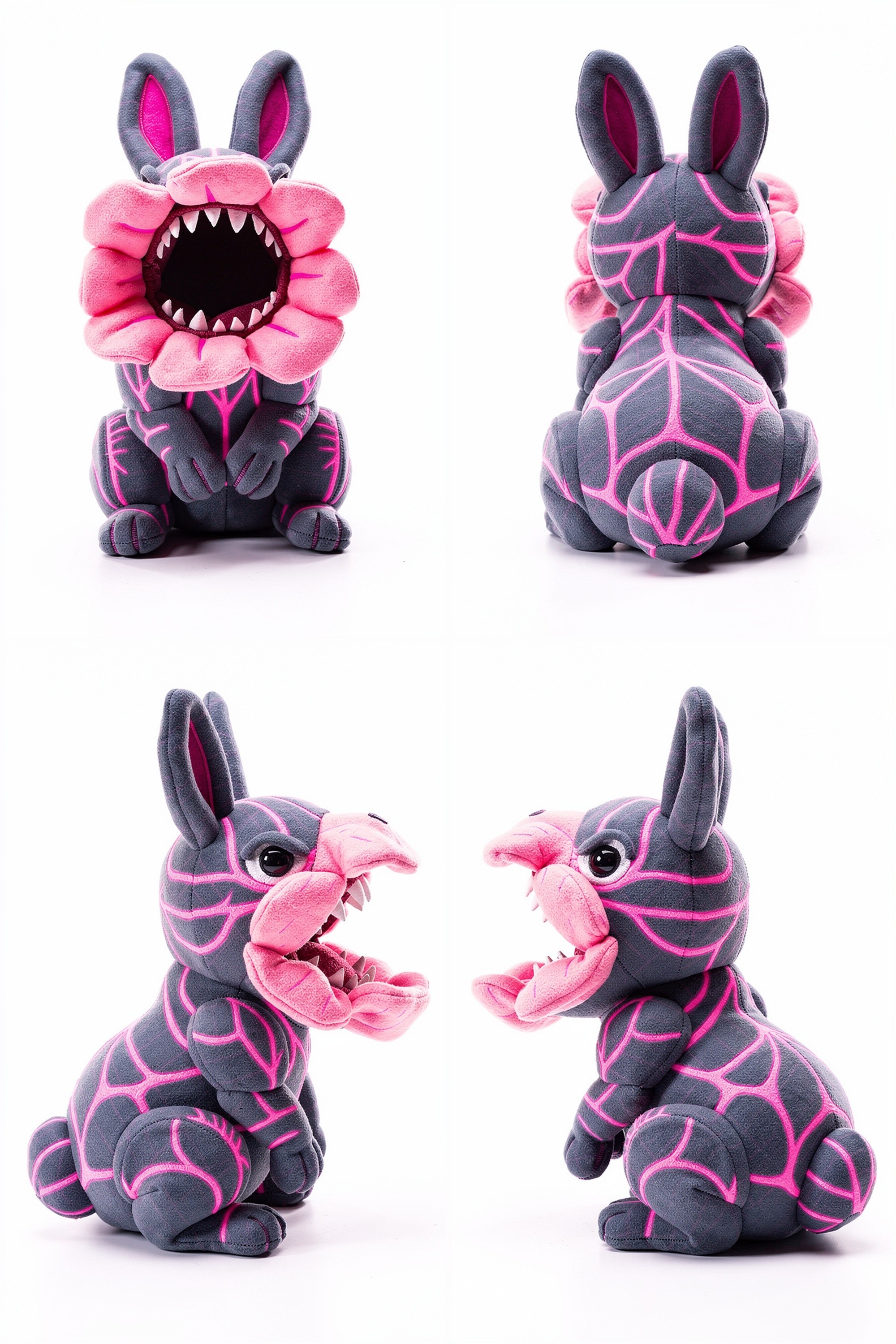 Veined Bloom - Adorable plush monster illustration